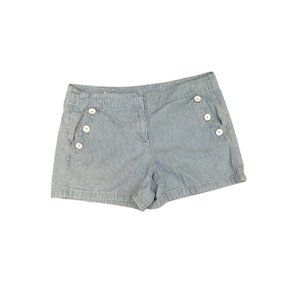 LOFT Shorts Womens 2 Blue/White Striped Shorts